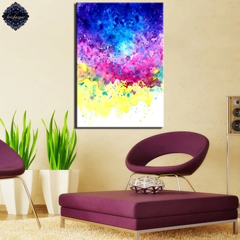 HD 1 pultas spausdinti abstrakčios tapybos SplatterWatercolor pagal brizbazzar sienos nuotraukas kambarį plakatai ir spausdina sienos menas