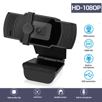 HD1080P Kamera Mini Kompiuteris PC WebCamera su Mikrofonu Pasukti Kameros Live Transliacijos Vaizdo skambučius Konferencijos Darbą