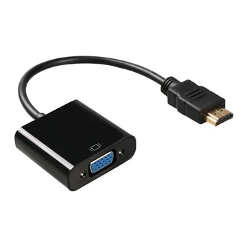 HDMI į VGA Adapteris Vyrų ir Famale Konverteris Adapteris 1080P HD Skaitmeninio į Analoginį Vaizdo Garso PC Laptop Tablet