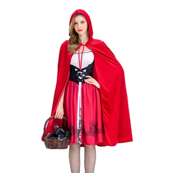 Helovinas Mažai Raudona Jojimo Hood COS Drabužiai Suaugusiųjų Moterų Kostiumai Naktinis Klubas Karalienės Kostiumas Žaidimas Cosplay Apranga