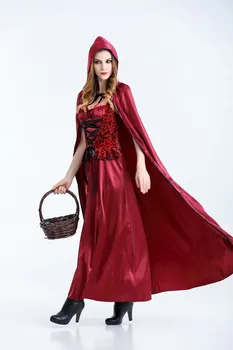Helovinas Suaugusių Moterų Little Red Riding Hood Kostiumas Pasakos Fancy Dress Little Red Riding Hood Kostiumas Moterims