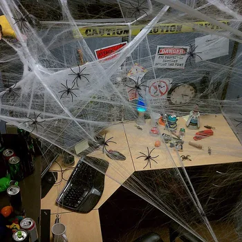 Helovinas voratinklyje Papuošalai su 60 Plastikiniai Netikras Voras Šalies Prekių Scenos Rekvizitą Patalpų vidaus Lauko Apdaila