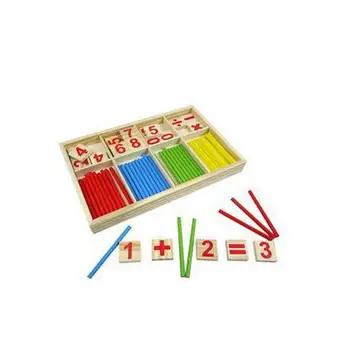 HobbyLane Ikimokyklinio Švietimo Žaislai, Mediniai Matematinis Intelektas Stick Blokuoti Skaičiavimo Lazdelės Mergaitėms ir Berniukams