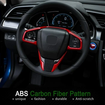 Honda 10 Civic 2016-2020 Automobilių ABS Plastiko Vairas Apdailos Interjero Lipdukas
