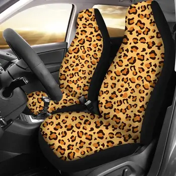 HUGSIDEA Leopardas Spausdinti Automobilio Sėdynės Lapas Prabanga Priekiniai Apsaugos Atveju, Universalūs Dulkių-įrodymas, Sėdynių Apvalkalai Auto Interjero Dekoro