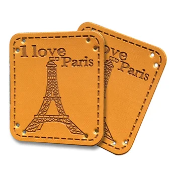 I Love Paris Odos Lopai Drabužių, Rankinių Siuvimo Reikmenys Paryžiaus Rankų Darbo Odos Žymas, Bagažo 