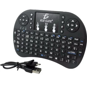 I8 rusų, anglų, hebrajų Versija i8+ 2.4 GHz Wireless Keyboard Oro Pelės Touchpad Rankinės, skirta 