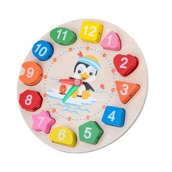 Ikimokyklinio amžiaus Kūdikis Montessori Žaislai Ankstyvojo Ugdymo Matematikos Mokymo priemonių, Žaislų, Skaitmeninis Laikrodis, Mediniai Žaislai, Geometrinės Formos Atitikimo GYH
