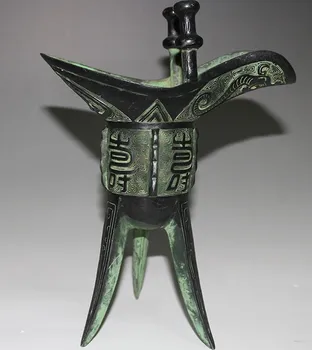 Ilgaamžiškumas Shou Jue papuošalai 24CM antikvariniai bronzos goblet gimtadienio dovana, verslo dovanos, dovanos Užsienio Reikalų