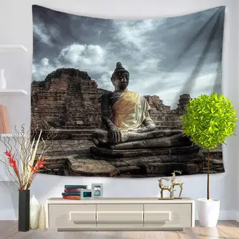 Indijos Gobelenas Atspausdintas Paveikslas Budos 150x130cm Sienų Apdaila, Antklodė, Kilimų Mandala Gobelenas Sienos Kabo Dropshipping