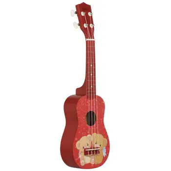 IRIN 21inch Ukulėle Mielas Lokys Modelis Liepų Ukelele Mini Gitara 4 Stygos Muzikos Instrumentai su maišeliu Dirželis String Capo