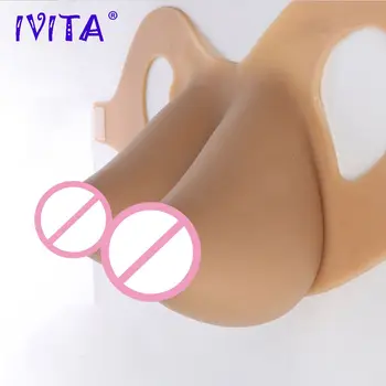 IVITA 10KG Dirbtinis Silikoninių Krūtų Formos Fake Boobs Už Transseksualų False Breast Enhancer Crossdresser Makšties Transseksualų Zylė