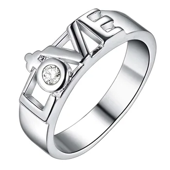 Išskirtinį Dizainą 925 Sidabro Padengtą Žiedas MEILĖ Modelio Tiksliai Žiedas, Skirtas Moterims, Vyrams AR172