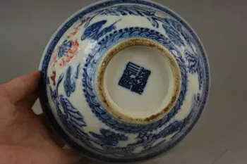 Išskirtinį Kinijos rankų darbas Mėlynos ir Baltos spalvos Porceliano Liūto Riaumojimas Egzorcizmo Dubuo