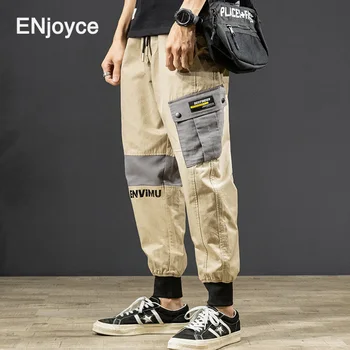 Japonija Harajuku Mens Jogger Ziajać 2020 Metų Hip-Hop Krovinių Kelnės Vyriškos Mados Multi-pocket Haremas Poilsiu Kelnės Streetwear Vyrams