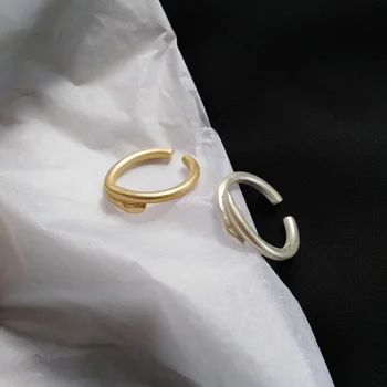 Japonijos korėjiečių Matinė Tekstūra Premjero Žiedas Žiedas Paprasta INS-Stiliaus Reguliuojamas Smiliumi Sąnarių Žiedai Mados Kūrybos Bendras 1227