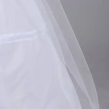 Jaunavedžių Vestuvių Suknelė, Sijonas su Pamušalu, 3-jų žiedai, 1 sluoksnio Marlę Sijonas Pamušalu Elastiniu Raišteliu Diržo Reguliuojamo Ilgio Slydimo Mergina