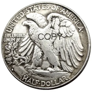 JAV 1945 M. PSD Ėjimo Laisvės Pusė Doleris Sidabro Padengtą Kopijuoti Monetas