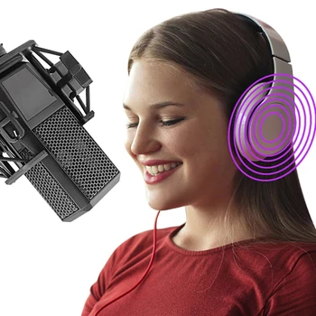 JAYETE Profesinės Condensador Mikrofonas Aukščiausios Kokybės Įrašymo Mic Kompiuterių Live Transliacijos Radijo stotys, Karaoke