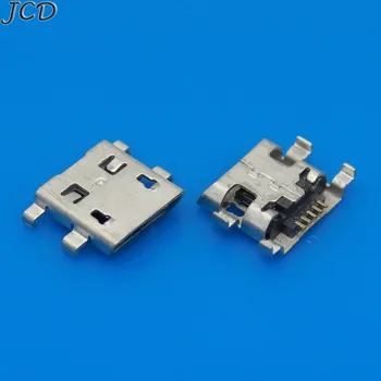JCD 1pcs Micro USB jungtis B tipo moterų mini usb lizdas kištukinis lizdas įkrovimo lizdas kriaukle 1.0 CINKAVIMAS 5Pin 4FEET BUTAS BURNĄ, remontas, dalys