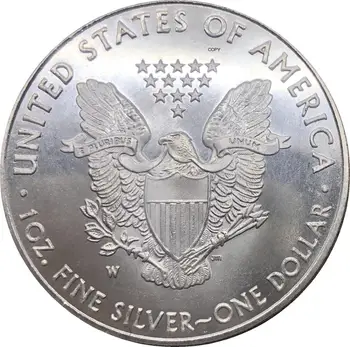 Jungtinių amerikos Valstijų 2007 M Dievu Mes tikime, 1 OZ Bauda Sidabrinės Ereliai Vienas Doleris Sidabro Padengtą Kopijuoti Proginės Monetos