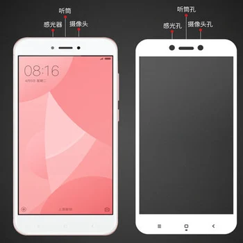 Juoda Balta 9H-Ultra plonas grūdintas stiklas Xiaomi Redmi Xiao Mi 4X 4 X Pilnas draudimas screen protector apsauginės stiklo plėvelės