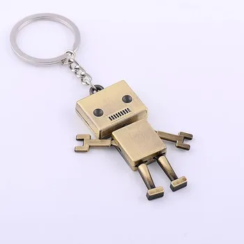 Juokingi Šviesą Mechanikas Key Chain Kūrybinė Asmenybė Kilnojamojo Robotas KeyChains Vyrų ir Moterų Mados Automobilių Maišelį paketų prižiūrėtojų raktinę Pakabukas