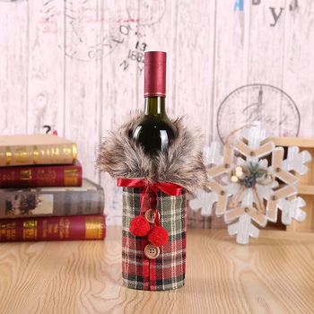 Kalėdinis Vyno Butelis Padengti Kalėdų Vyno Stiliaus Suknelė Vyno Butelis Kalėdų Megztiniai Vyno Bottls Krepšyje Karšto Parduoti 2020 Stilius