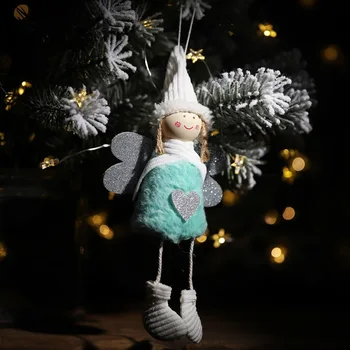 Kalėdų Angelas Mergaitė Berniuko Pliušinis Lėlės Kalėdų TreeHanging Angelas Papuošalas Pakabukas Namų Dekoracijos Atostogų Dovanos