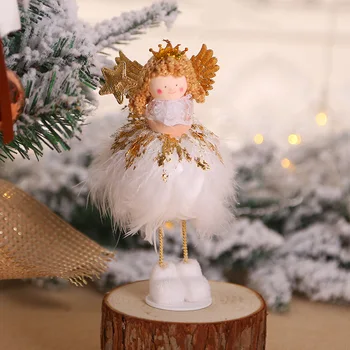 Kalėdų Dekoracijos, Puošybos Mielas Baltas Angelas Darbalaukio Langų Apdaila Lėlės Kalėdų Medžio Apdaila Pakabukas Vaikams Dovanų