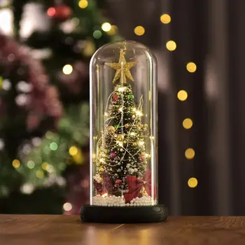 Kalėdų Medžio, Stiklo Kupolas Su LED Šviesos Eilutę baterijomis, Kalėdų Švenčių Patalpose, Kambario Papuošalai, namų įrankis
