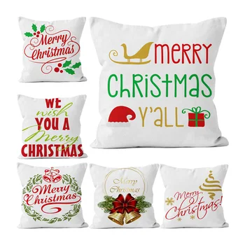 Kalėdų pagalvėlė padengti 45*45 Užvalkalas sofos pagalvėlių Pagalvių užvalkalai Medvilniniai Skalbiniai pagalvių užvalkalus Namų Dekoro