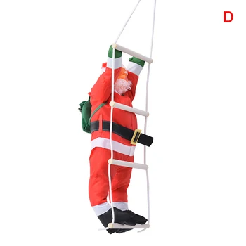Kalėdų Pakabukas Santa Claus Laipiojimo Laiptais Virvės Kabo Lėlės 60cm Naujųjų Metų Medžio Apdaila Namų Dekoro AIA99
