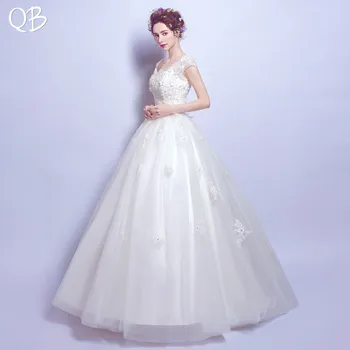 Kamuolys Suknelė Bžūp Rankovėmis Tiulio Nėrinių Gėlių Appliques Elegantiškas Vestuvių Suknelė 2020 Naujas Mados Vestuvių Suknelės Vestuvių Suknelės WE25