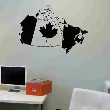Kanados Žemėlapis, Lipdukas, Decal, Plakatai, Vinilo Sienos Lipdukai Pegatina Quadro Parede Dekoro Sieninis Žemėlapis 084 Kanados Žemėlapis Lipdukas