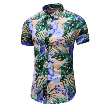 Karšto Pardavimo 2019 M. Vasaros Vyrų Havajų Gėlių Marškiniai trumpomis Rankovėmis Atsitiktinis Marškinėliai Spausdinimas Dizainas Negabaritinių 7XL 6XL 6914