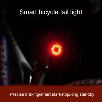 Karšto Pardavimo Dviračių Smart Stabdžių Uodegos Šviesos Automatinis Indukcijos Įspėjamoji Lemputė USB Įkraunamas Žibintas Galinis N66