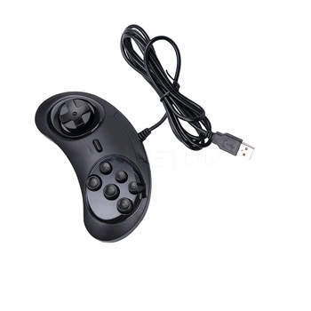 KEBIDU USB Gamepad Žaidimų Valdiklis 6 Mygtukai, USB Žaidimų Manipuliatorių Turėtojas PC/MAC/Mega Drive