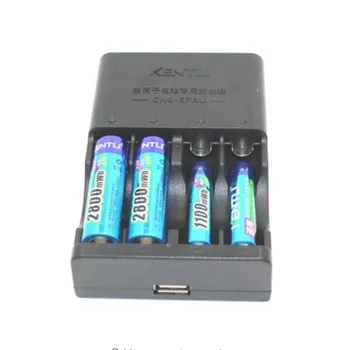 KENTLI 4 slots Ličio baterijos įkroviklio KENTLI 1,5 v AA AAA ličio įkraunama baterija, Originalus, geros pakavimo