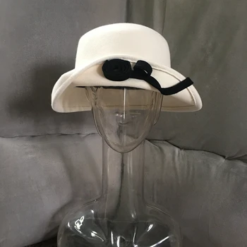 Kibiras skrybėlės Mažas, saldus vėjo žvejys Balta vilna hat, black hat dizaineris skrybėlę moterų han edition eksporto bumas