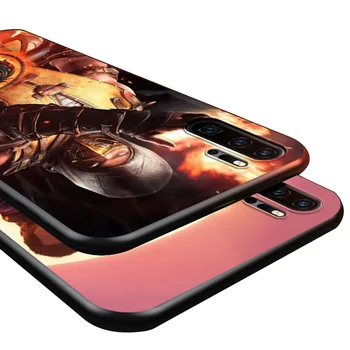Kietas Mortal Kombat Juodas Dangtelis Huawei P40 30 P20 P10 P8 P9 Lite E 5G 2017 2019 Pro Plus Telefono dėklas