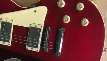 Kinija gitara gamyklos custom Naujas tamsiai raudonos spalvos standartinė elektrinė Gitara 5