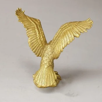 Kinijos FengShui Skulptūra Žalvario, Vario Eagle Hawk Tercel Išsiplėtė Sparnuotas Sėkmės Statula