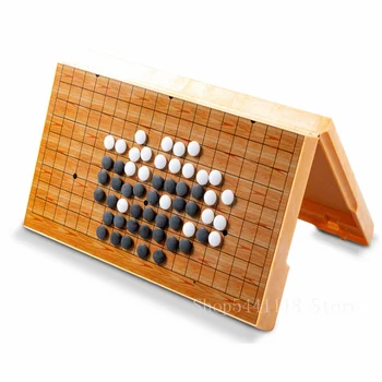Kinijos senas stalo Žaidimas Weiqi Šaškių Sudedamas Stalas magnetinio Eiti šachmatų rinkinį magnetiniai šachmatai žaidimas žaislas eiti