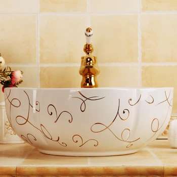Kinų Stiliaus Keramikos Meno Baseino Kriauklės Skaitiklis Viršuje skalbimo baseino porcelianinis praustuvas vonios kriauklės Baltos Keraminės Kriauklės