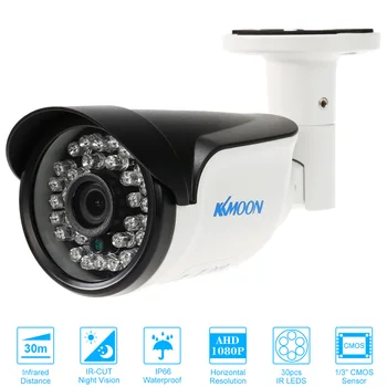 KKmoon 1080P HAINAUT CCTV Kameros 3.6 mm 2.0 MP Bullet Fotoaparatas 30 infraraudonųjų SPINDULIŲ Lempos, Lauko Vandeniui Saugumo Stebėjimo Kamera HAINAUT DVR