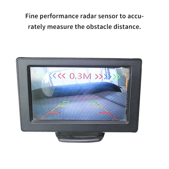 KKMOON PZ451 3 1. Automobilinis Atbulinės eigos Rinkinys, Vaizdo Parkavimo Jutiklis Atsarginės Galiniai Pažangų vaizdo Kamera Radaro Detektorius Jutikliai, Sirena Signalizacijos