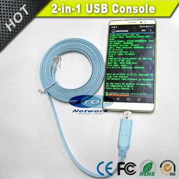 Klasikinio FTDI FT232RL Mikroschema, Micro usb+USB į RJ45 konsolės kabelis, skirtas 