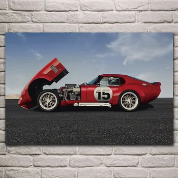 Klasikinis Shelby raudona super sportas automobiliai LE transporto priemonės audinio plakatas kambarį namo sienos dekoratyvinis drobės, šilko meno spausdinti KJ530