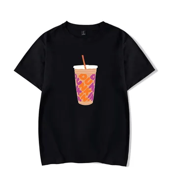 Klasikinis Vasaros Rholycrown Ledo Kavos Šļakstēties T-shirt Charli Damelio Mergina Marškinėlius Negabaritinių O-kaklo trumpomis Rankovėmis Unisex Viršūnes Tees